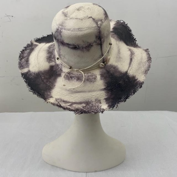 Tie Dye Frayed Woven Hat main image 4